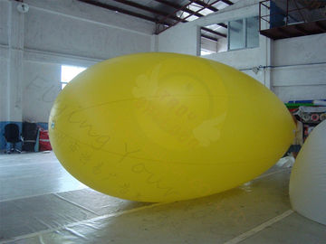 Prenda impermeable inflable del zepelín del globo amarillo del helio para los deportes al aire libre